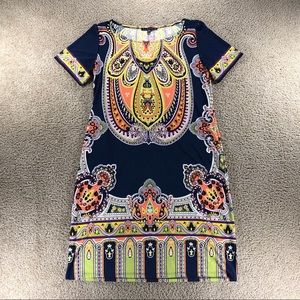 Tiana B. Short Sleeve Print Dress